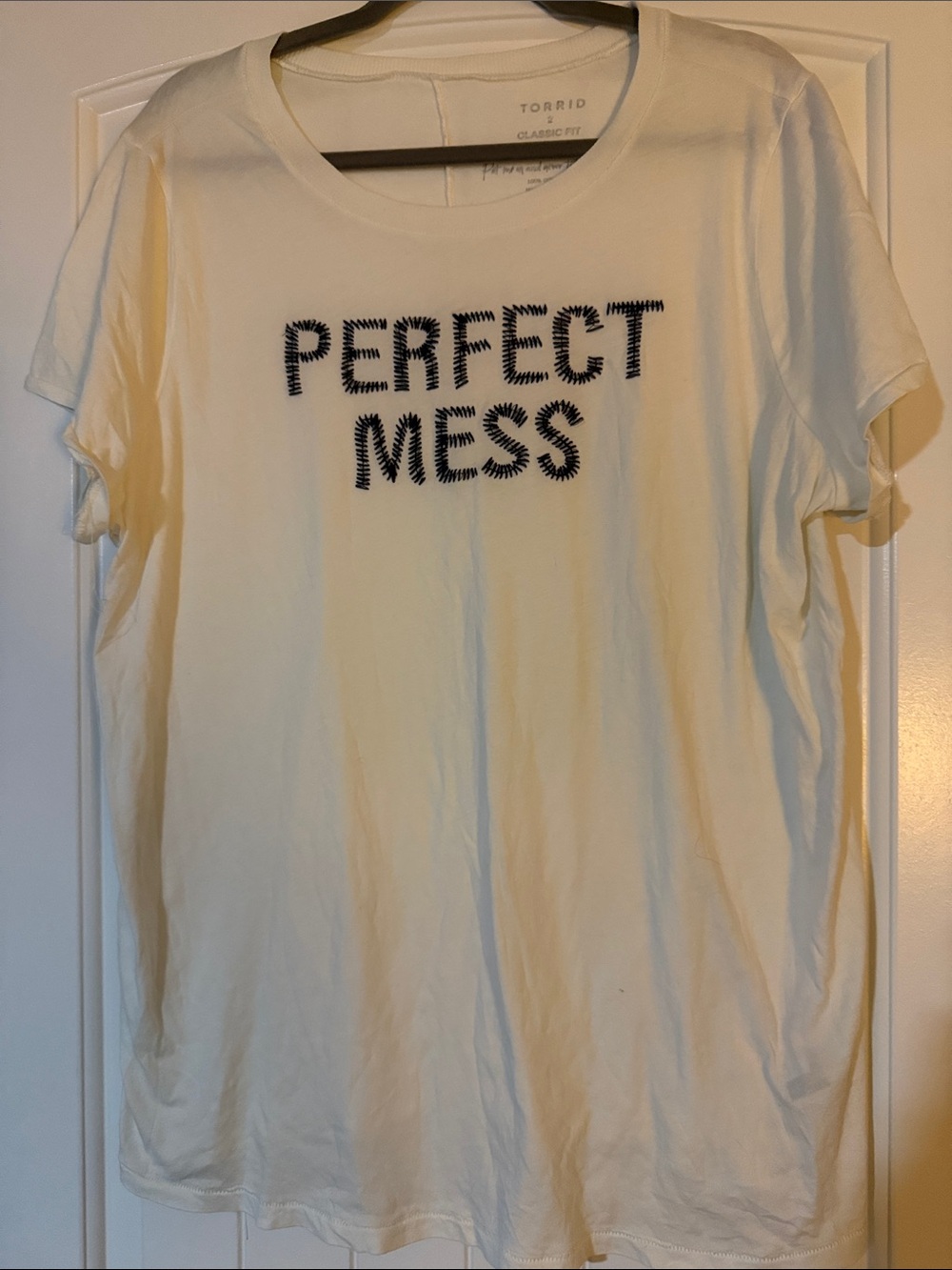 torrid Cream Short Sleeve "Perfect Mess" Graphic Tee